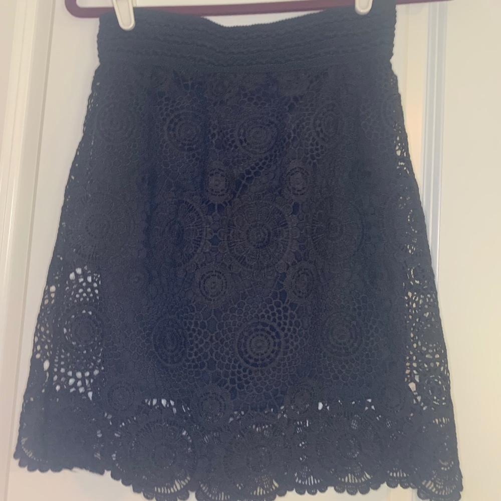 Black lace skirt